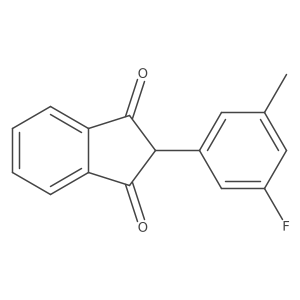 2-(3-Fluoro-5-methylphenyl)-1H-indene-1,3(2H)-dione结构式