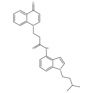 N-[1-(3-methylbutyl)-1H-indol-4-yl]-3-(4-oxoquinolin-1(4H)-yl)propanamide Structure
