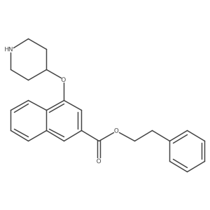 2-Phenylethyl 4-piperidin-4-yloxynaphthalene-2-carboxylate Structure