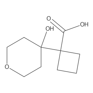 1-(4-Hydroxyoxan-4-yl)cyclobutane-1-carboxylic acid Structure