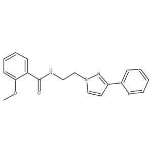 2-methoxy-N-(2-(3-(pyridin-2-yl)-1H-pyrazol-1-yl)ethyl)benzamide结构式
