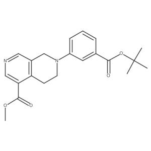 7-(3-tert-Butoxycarbonyl-phenyl)-5,6,7,8-tetrahydro-[2,7]naphthyridine-4-carboxylic acid methyl ester Structure