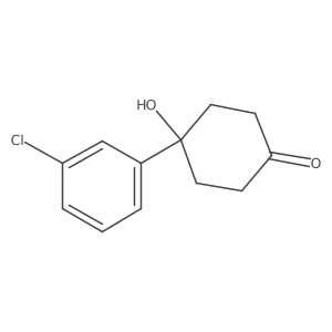 4-(3-Chlorophenyl)-4-hydroxycyclohexan-1-one结构式