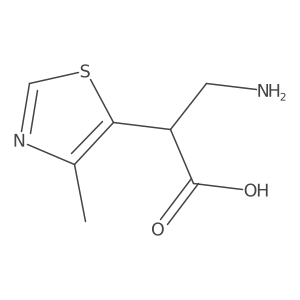 3-Amino-2-(4-methyl-1,3-thiazol-5-yl)propanoic acid结构式