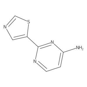 2-(1,3-Thiazol-5-yl)pyrimidin-4-amine结构式