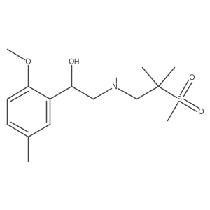 Benzenemethanol, 2-methoxy-5-methyl-I+/--[[[2-methyl-2-(methylsulfonyl)propyl]amino]methyl]-结构式