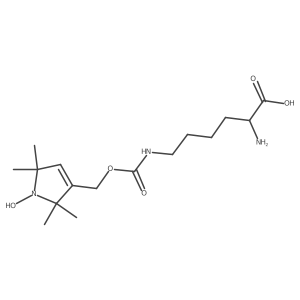 3-[[[[[(5S)-5-Amino-5-carboxypentyl]amino]carbonyl]oxy]methyl]-2,5-dihydro-2,2,5,5-tetramethyl-1H-pyrrol-1-yloxy结构式