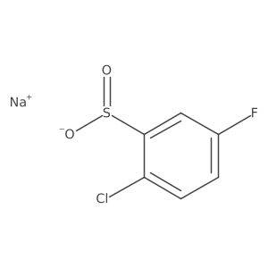 Sodium 2-chloro-5-fluorobenzene-1-sulfinate结构式