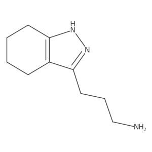 3-(4,5,6,7-tetrahydro-1H-indazol-3-yl)propan-1-amine结构式