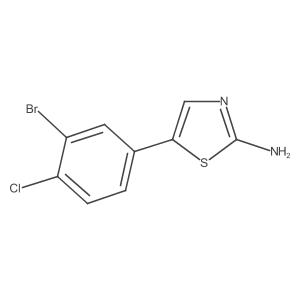 5-(3-Bromo-4-chlorophenyl)thiazol-2-amine结构式