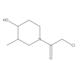 2-Chloro-1-(4-hydroxy-3-methylpiperidin-1-yl)ethan-1-one Structure