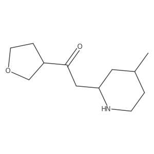 2-(4-Methylpiperidin-2-yl)-1-(oxolan-3-yl)ethan-1-one结构式