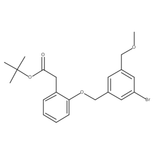 tert-Butyl 2-(2-((3-bromo-5-(methoxymethyl)benzyl)oxy)phenyl)acetate Structure