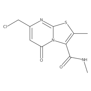 7-(Chloromethyl)-N,2-dimethyl-5-oxo-5H-thiazolo[3,2-a]pyrimidine-3-carboxamide Structure