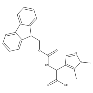 2-(1,5-dimethyl-1H-pyrazol-4-yl)-2-({[(9H-fluoren-9-yl)methoxy]carbonyl}amino)acetic acid结构式