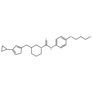 N-(4-butoxyphenyl)-3-[(3-cyclopropyl-1,2,4-oxadiazol-5-yl)methyl]piperidine-1-carboxamide Structure