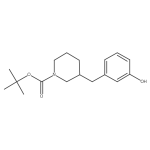 Tert-butyl 3-[(3-hydroxyphenyl)methyl]piperidine-1-carboxylate Structure