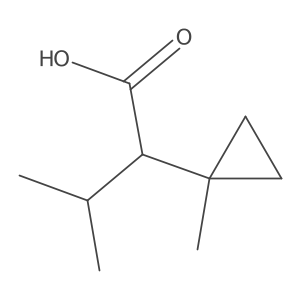 3-Methyl-2-(1-methylcyclopropyl)butanoic acid结构式