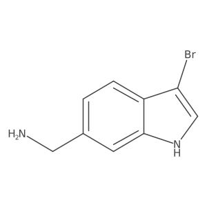 (3-bromo-1H-indol-6-yl)methanamine结构式