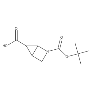 2-[(tert-Butoxy)carbonyl]-2-azabicyclo[2.1.0]pentane-5-carboxylic acid结构式