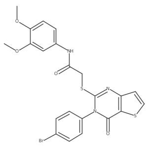 2-((3-(4-bromophenyl)-4-oxo-3,4-dihydrothieno[3,2-d]pyrimidin-2-yl)thio)-N-(3,4-dimethoxyphenyl)acetamide Structure
