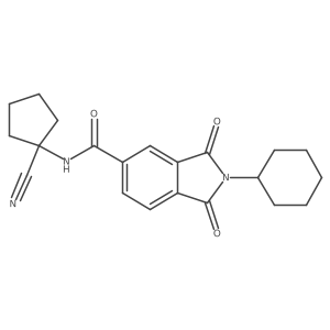 N-(1-cyanocyclopentyl)-2-cyclohexyl-1,3-dioxo-2,3-dihydro-1H-isoindole-5-carboxamide结构式