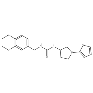 1-(3,4-Dimethoxybenzyl)-3-(1-(thiazol-2-yl)pyrrolidin-3-yl)urea Structure