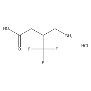 4-Amino-3-(trifluoromethyl)butanoic acid hydrochloride结构式