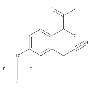 2-(1-Chloro-2-oxopropyl)-5-(trifluoromethoxy)phenylacetonitrile Structure
