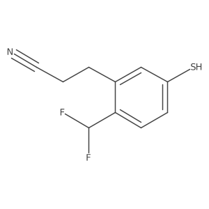 2-(Difluoromethyl)-5-mercaptophenylpropanenitrile结构式