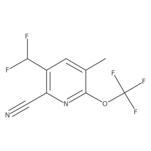 3-(Difluoromethyl)-5-methyl-6-(trifluoromethoxy)picolinonitrile结构式