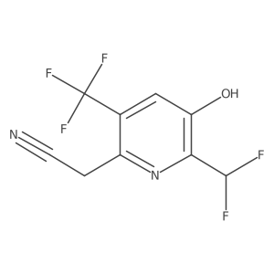 2-(Difluoromethyl)-3-hydroxy-5-(trifluoromethyl)pyridine-6-acetonitrile结构式