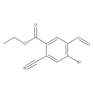 Ethyl 4-bromo-2-cyano-5-formylbenzoate Structure