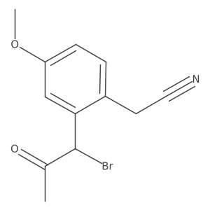 2-(1-Bromo-2-oxopropyl)-4-methoxyphenylacetonitrile结构式