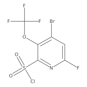 4-Bromo-6-fluoro-3-(trifluoromethoxy)pyridine-2-sulfonyl chloride Structure