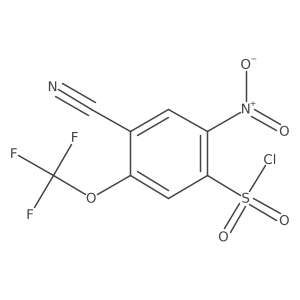 4-Cyano-2-nitro-5-(trifluoromethoxy)benzenesulfonyl chloride Structure
