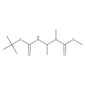 Methyl 3-[[(1,1-dimethylethoxy)carbonyl]amino]-2-methylbutanoate Structure