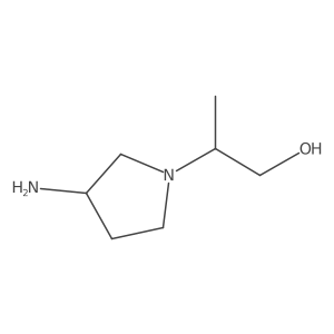 2-[(3R)-3-aminopyrrolidin-1-yl]propan-1-ol结构式