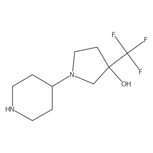 1-(Piperidin-4-yl)-3-(trifluoromethyl)pyrrolidin-3-ol Structure