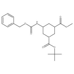 1-(Tert-butyl) 3-methyl 5-(((benzyloxy)carbonyl)amino)piperidine-1,3-dicarboxylate Structure