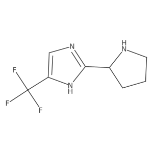 2-[(2R)-pyrrolidin-2-yl]-4-(trifluoromethyl)-1H-imidazole结构式