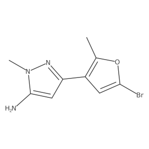 3-(5-Bromo-2-methylfuran-3-yl)-1-methyl-1H-pyrazol-5-amine结构式