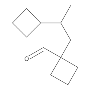 1-(2-Cyclobutylpropyl)cyclobutane-1-carbaldehyde结构式