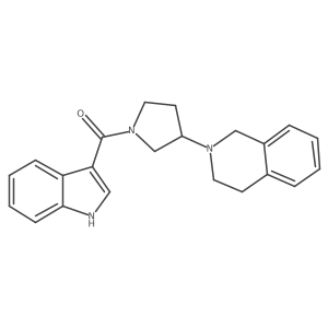 (3-(3,4-dihydroisoquinolin-2(1H)-yl)pyrrolidin-1-yl)(1H-indol-3-yl)methanone Structure