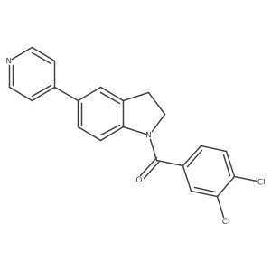 (3,4-Dichlorophenyl)(5-(pyridin-4-yl)indolin-1-yl)methanone结构式