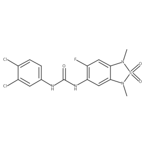 1-(3,4-Dichlorophenyl)-3-(6-fluoro-1,3-dimethyl-2,2-dioxido-1,3-dihydrobenzo[c][1,2,5]thiadiazol-5-yl)urea结构式