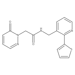 2-(6-oxopyridazin-1(6H)-yl)-N-((2-(thiophen-2-yl)pyridin-3-yl)methyl)acetamide结构式