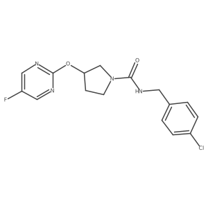 N-(4-chlorobenzyl)-3-((5-fluoropyrimidin-2-yl)oxy)pyrrolidine-1-carboxamide Structure