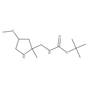 tert-butyl N-[(4-methoxy-2-methylpyrrolidin-2-yl)methyl]carbamate结构式