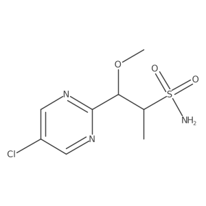 (1R,2S)-1-(5-Chloropyrimidin-2-yl)-1-methoxypropane-2-sulfonamide结构式